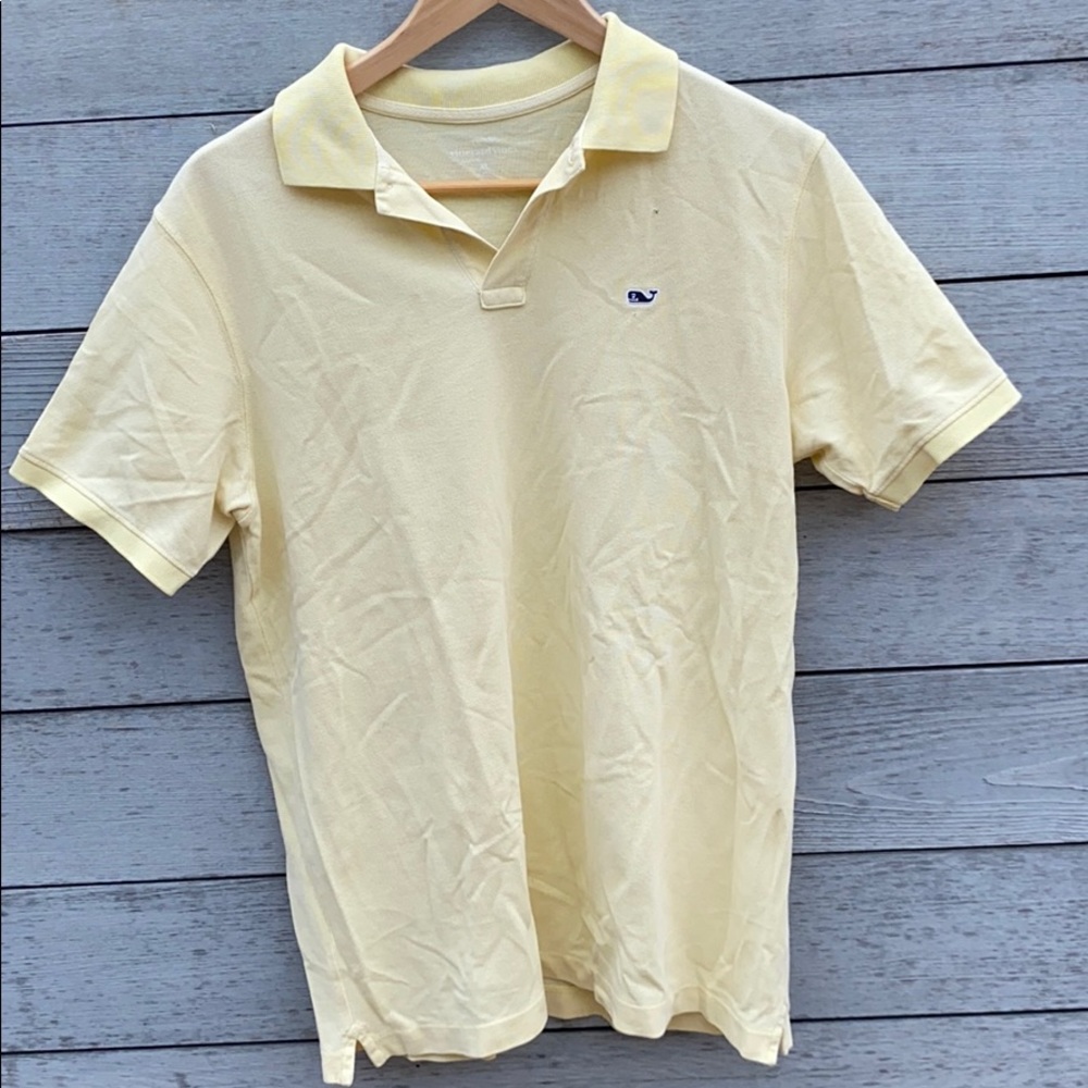 Vineyard vines light yellow polo